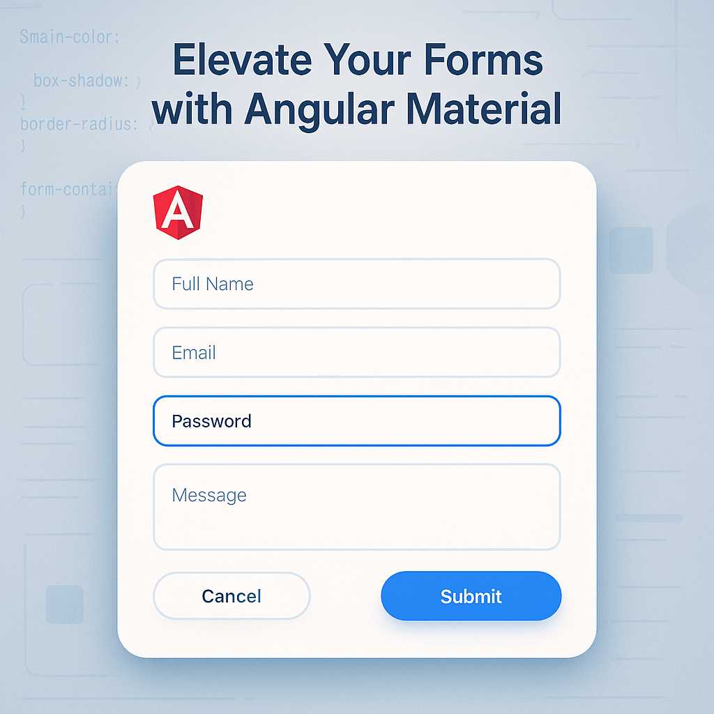 Elevating Forms in Angular with Material Design: A Guide to Stylish Inputs