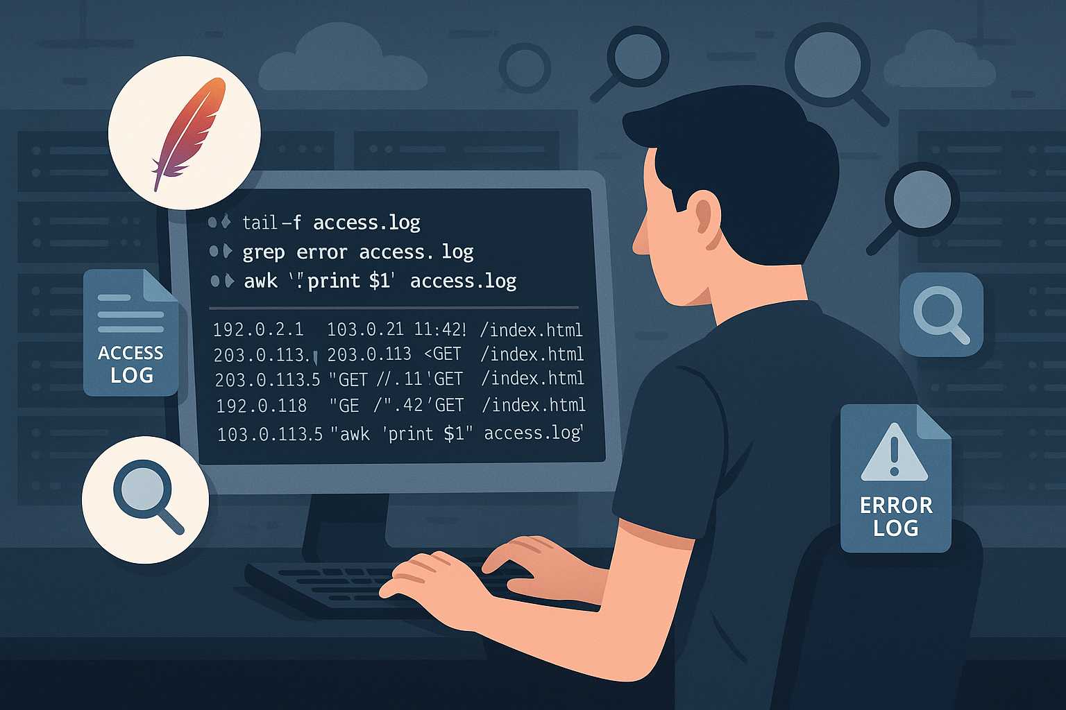 Efficient Log Analysis on Apache Web Servers Using the Command Line