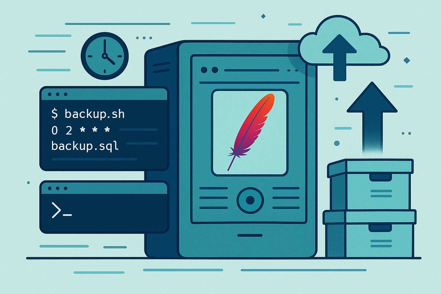 Automating Website Backups on Apache Servers Using Command-Line Tools