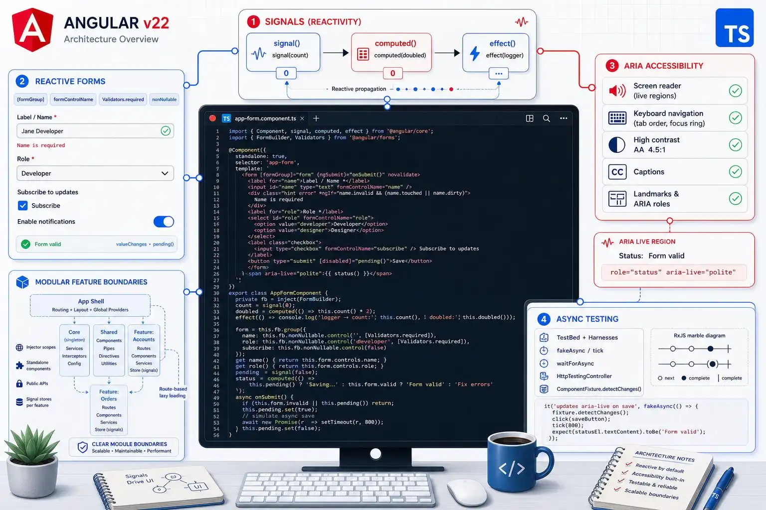 Angular v22 in Practice: Signals, Forms, Accessibility, and the Next Modernization Wave
